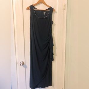Petite long navy dress